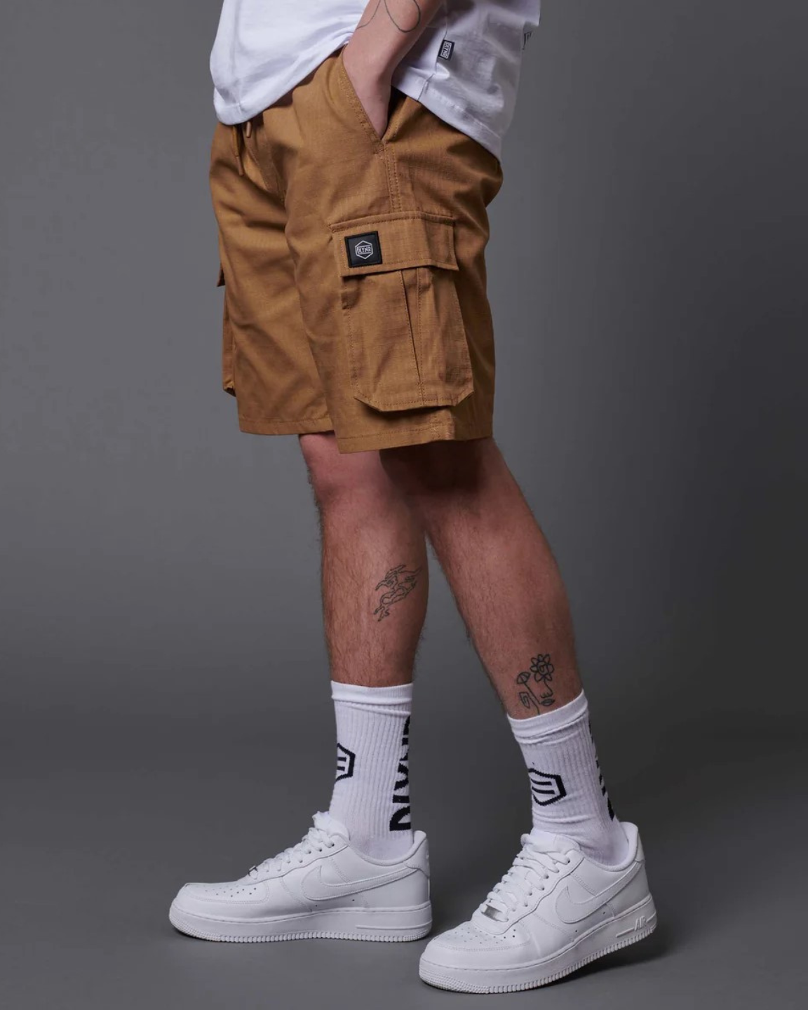 Cotton Ripstop Cargo Easyshorts Beige