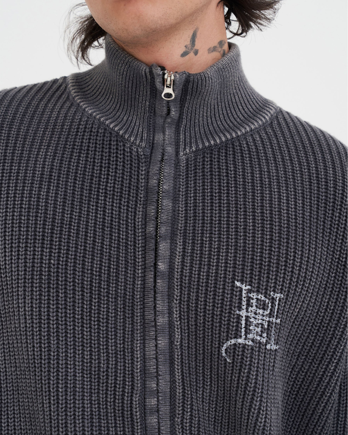 Skull And Snake Zip Thru Jumper