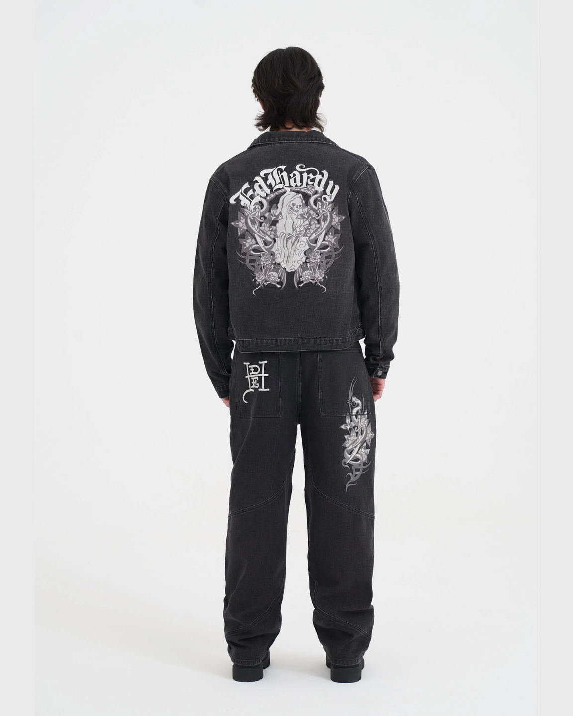 Flaming Skull Denim Jacket