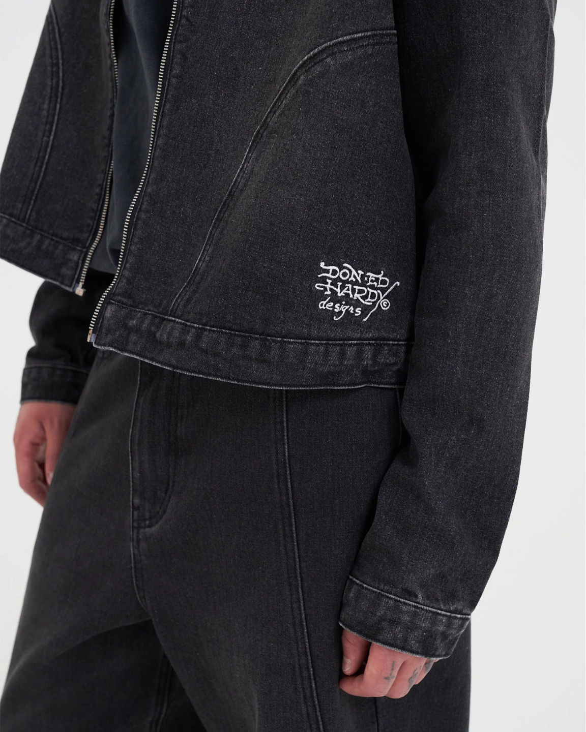 Flaming Skull Denim Jacket