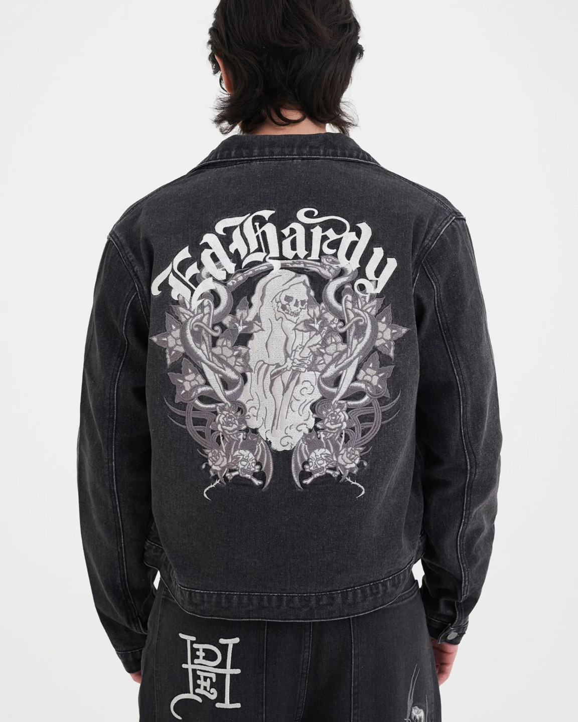 Flaming Skull Denim Jacket