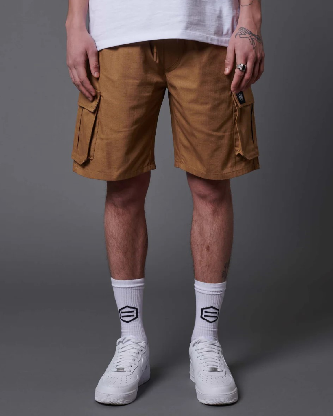 Cotton Ripstop Cargo Easyshorts Beige