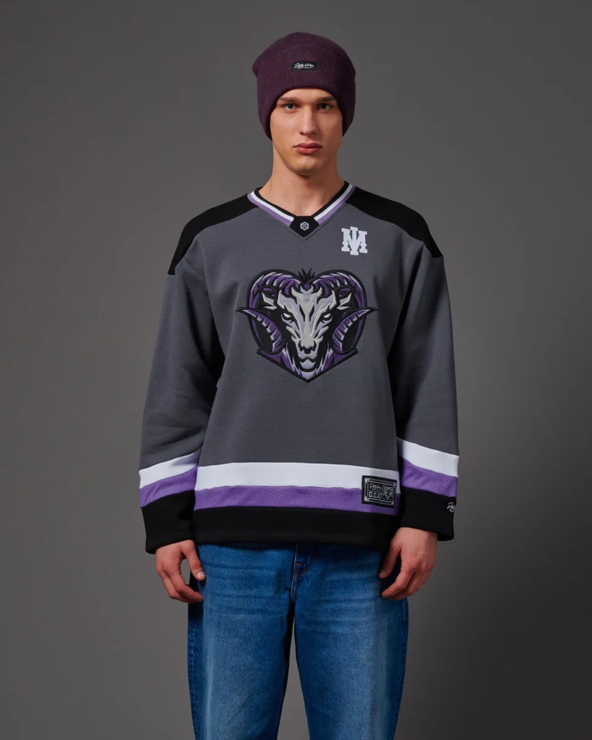 GOAT Hockey Crewneck Grey