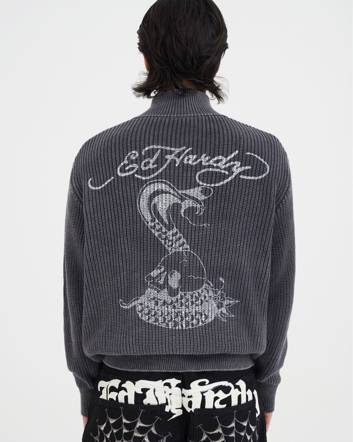 Skull And Snake Zip Thru Jumper