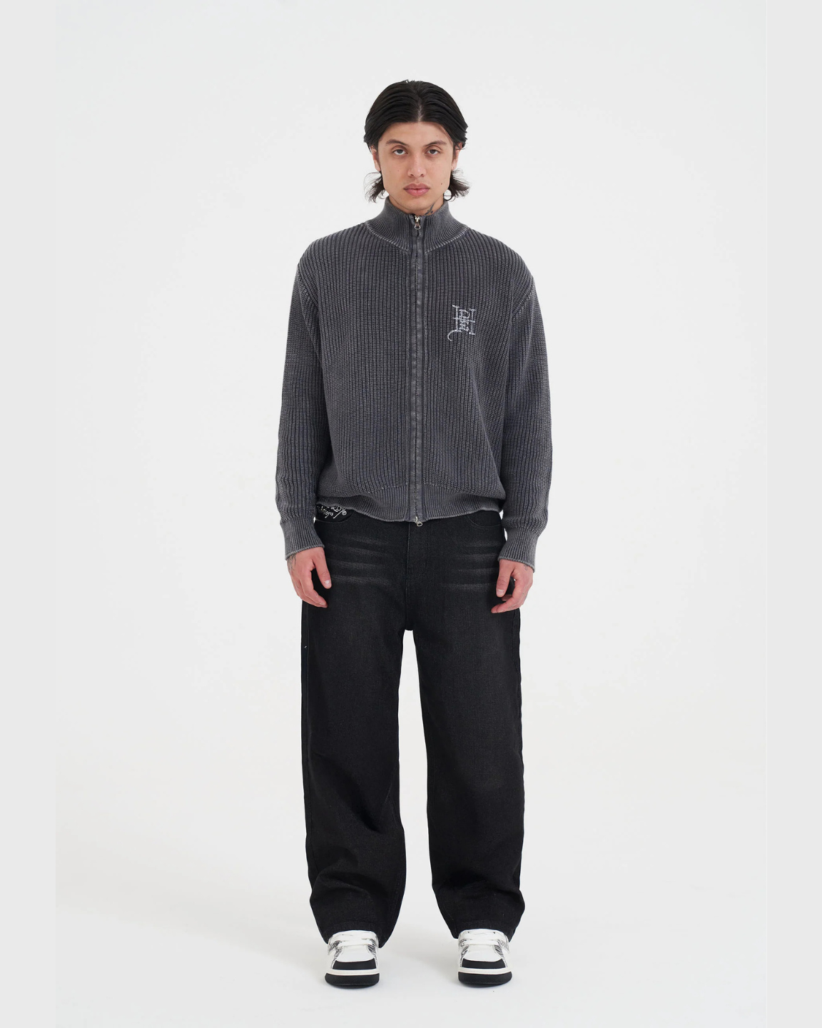 Skull And Snake Zip Thru Jumper