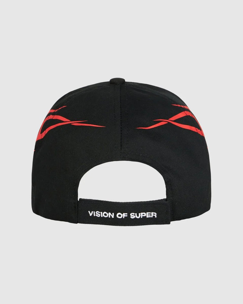 Vision Of Super Cappello nero con fiamme tribali rosse