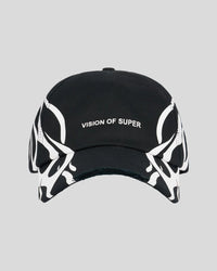 Vision Of Super Cappello nero con fiamme tribali bianche